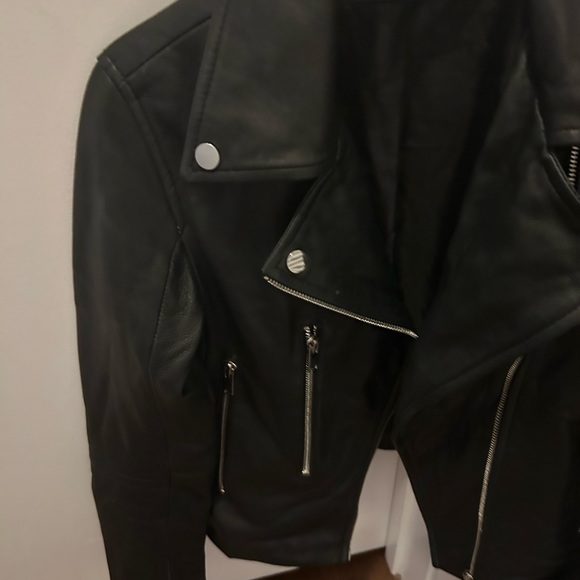Zara leather moto jacket - Picture 4 of 6